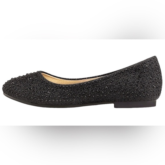 Dream Pairs Girls MUY-SHINE Flats Black Glitter Slip On Flats Size-4 NIB - Picture 5 of 8